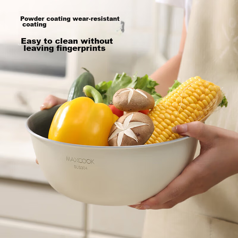 Meichun (Maxcook) 304 Stainless Steel Bowl, Salad Bowl, Thickened Seasoning Bowl...