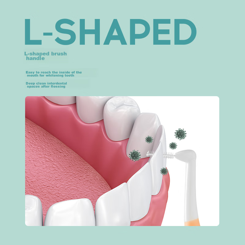 Meyarn Interdental Brush, L-Shaped, 0.7mm, 20 Pieces, Dental Floss Pick, Interde...