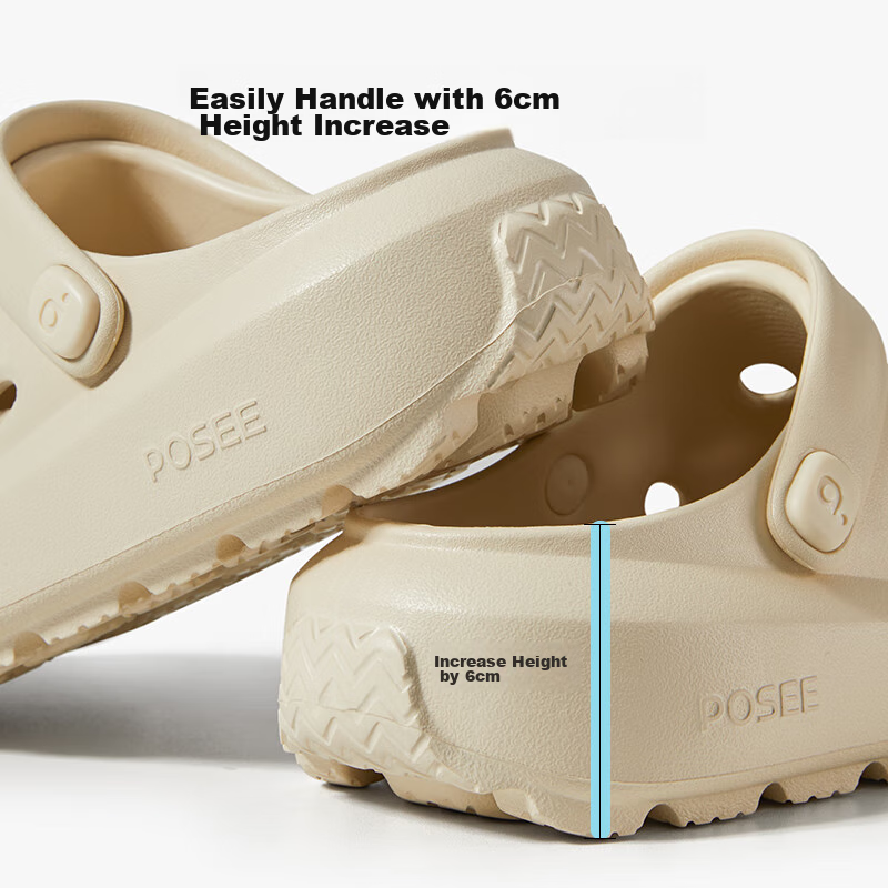 Puxi Cheese-Flavored Perforated Shoes for Women, Summer Thick-Soled Sandals, Bea...