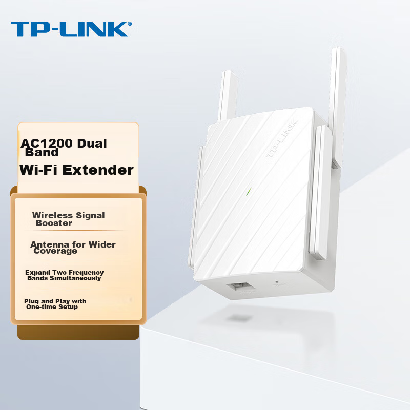 TP-LINK AC1200 Dual-Band WiFi Amplifier, Wireless Signal Extender, Repeater, Rou...