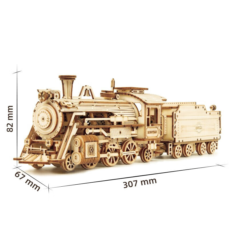 ROKR Luxury Steam Train, DIY Wooden Toy Car Model, Assembly Kit, Graduation And...
