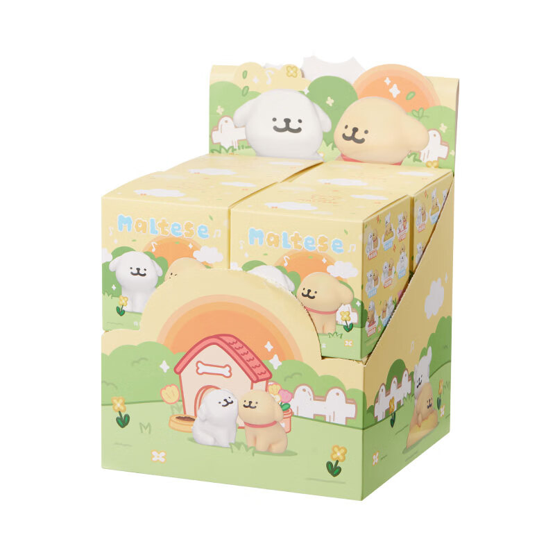 MINISO Line Drawing Dog Happy Sticker Blind Box, Desktop Decoration, Figurine To...