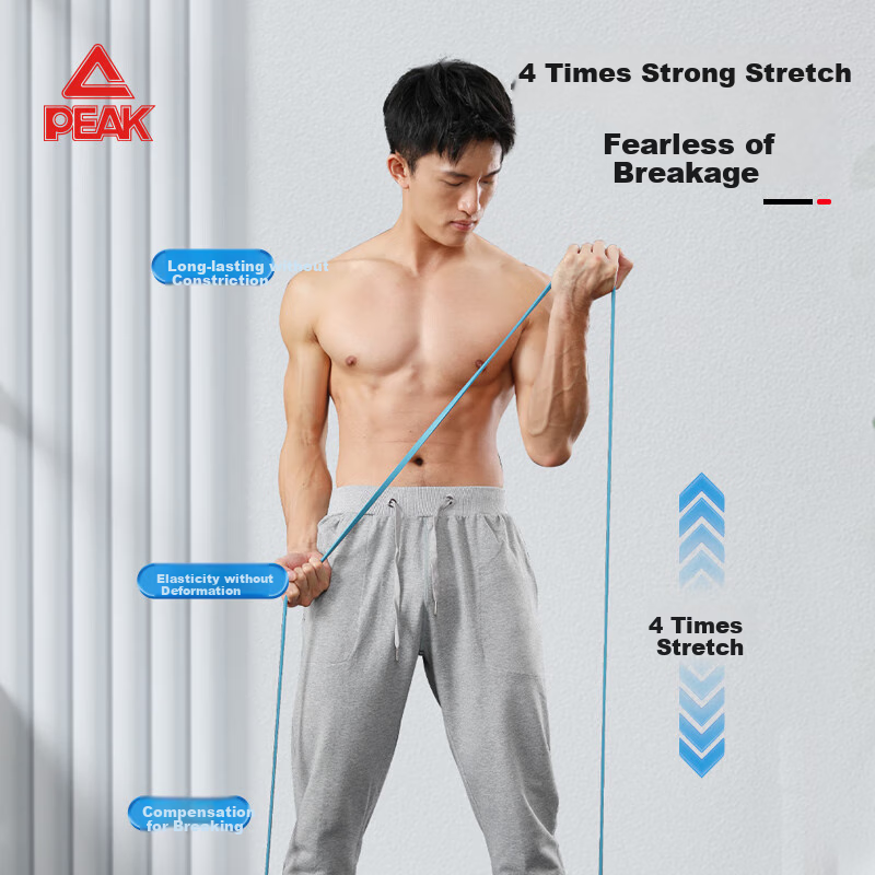 Peak Yoga Elastic Rope Elastic Band Resistance Band Men and Women Strength Train...