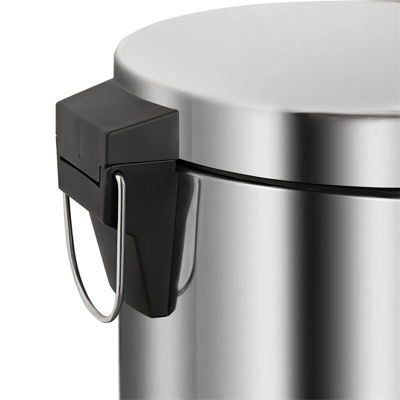 Ouranzhe Pedal Trash Can with Lid, 5L Mirror Polished Stainless Steel, for Livin...