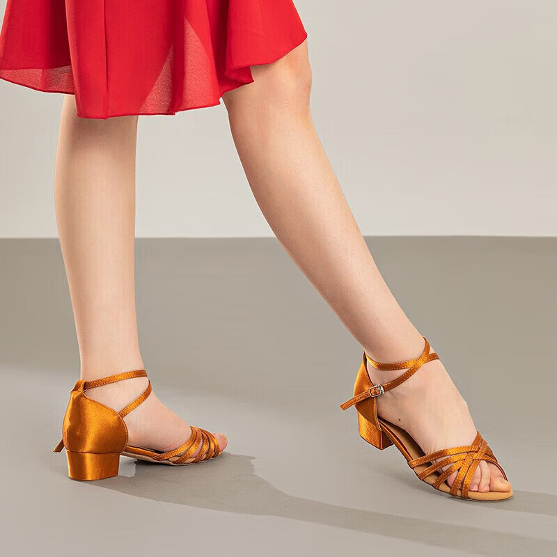 Sansha Children's Latin Dance Shoes, Ballroom Dance Rumba Cha-Cha Satin Low-Heel...