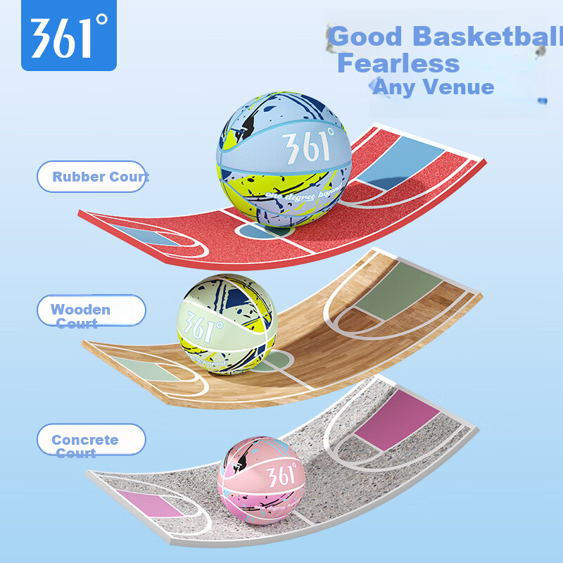 361° Basketball, Size 5 for Children, for Indoor And Outdoor Use, Durable, Suita...