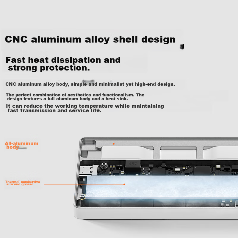 Shanji Flash Drive Plus Magnetic Hard Drive Enclosure, M.2 NVMe SSD MagSafe Exte...