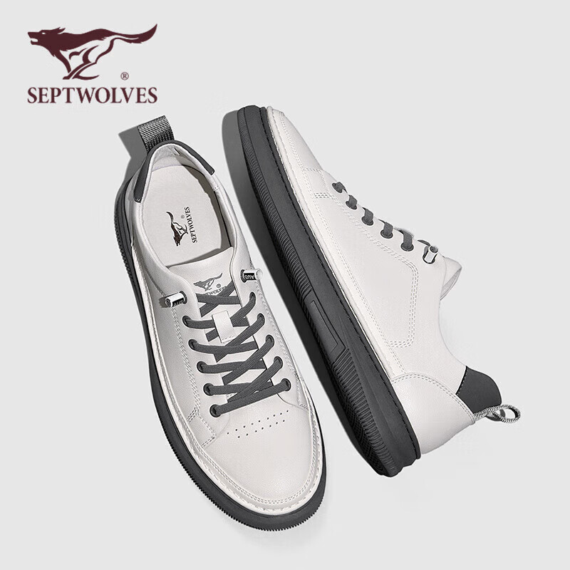 SEPTWOLVES Men's Versatile Shoes, Men's Sneakers, Men's Casual Leather Shoes, Me...