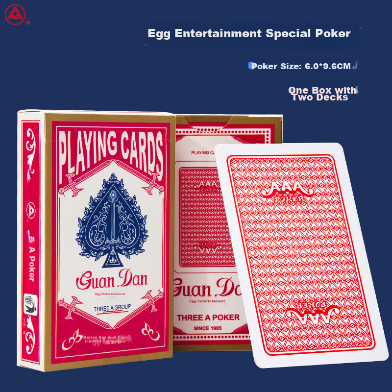 AAA Guandan Special Playing Cards, AAA High-Quality Durable Blue Core Bend-Resis...
