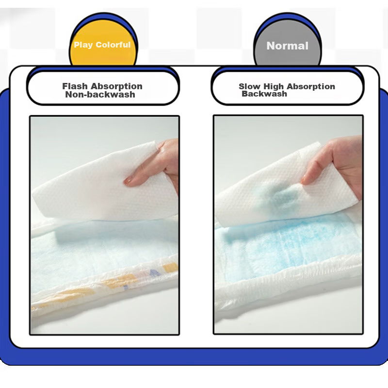 Chiaus Colorful Diapers XL 66 Pieces + 6 Pieces Baby Diapers, Ultra-Absorbent, D...