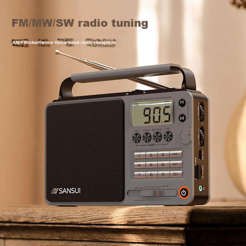 Shanshui M36 Elderly All-Band Radio, Rechargeable Card-Insert Mini Bluetooth Spe...