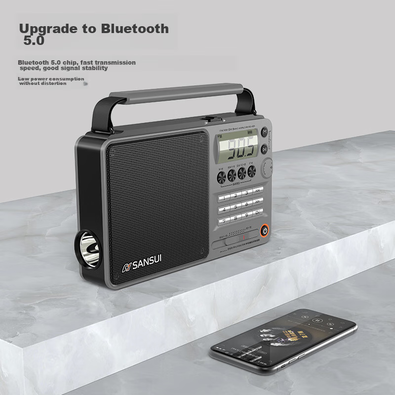 Shanshui M36 Elderly All-Band Radio, Rechargeable Card-Insert Mini Bluetooth Spe...