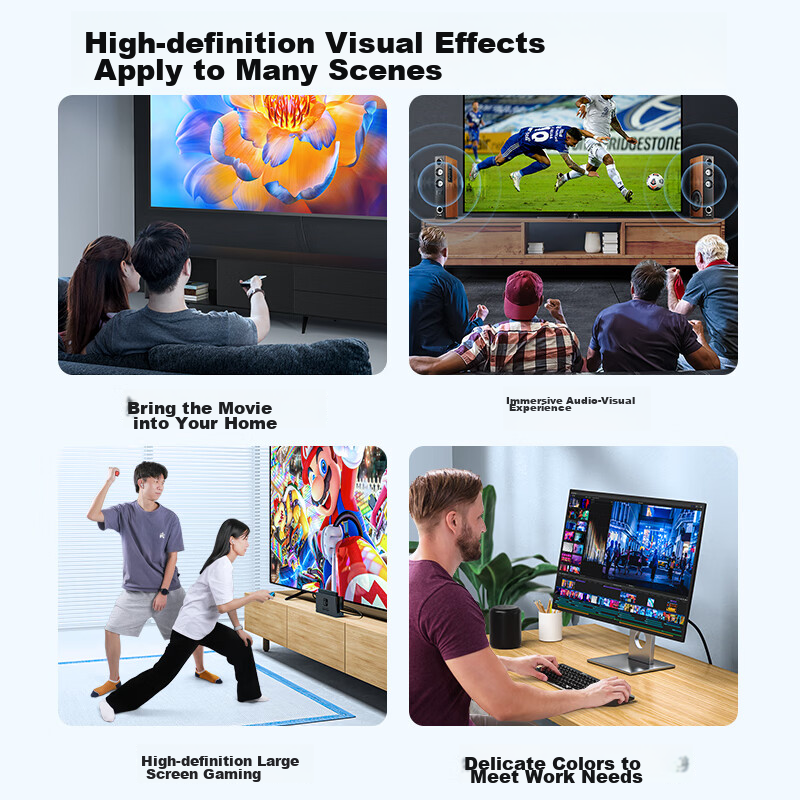 Shanze HDMI Cable 2.0 Version, 4K Digital High-Definition Cable, 3D Video Cable,...