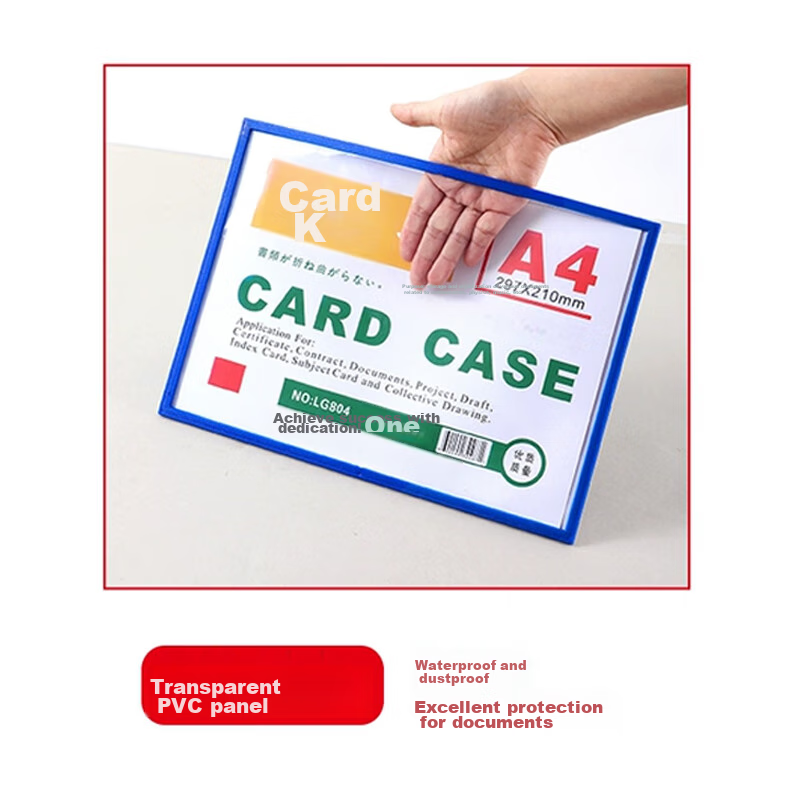 Oumai Card Holder, Magnetic Hard Plastic Sleeve, A4 Card Holder, File Frame Disp...