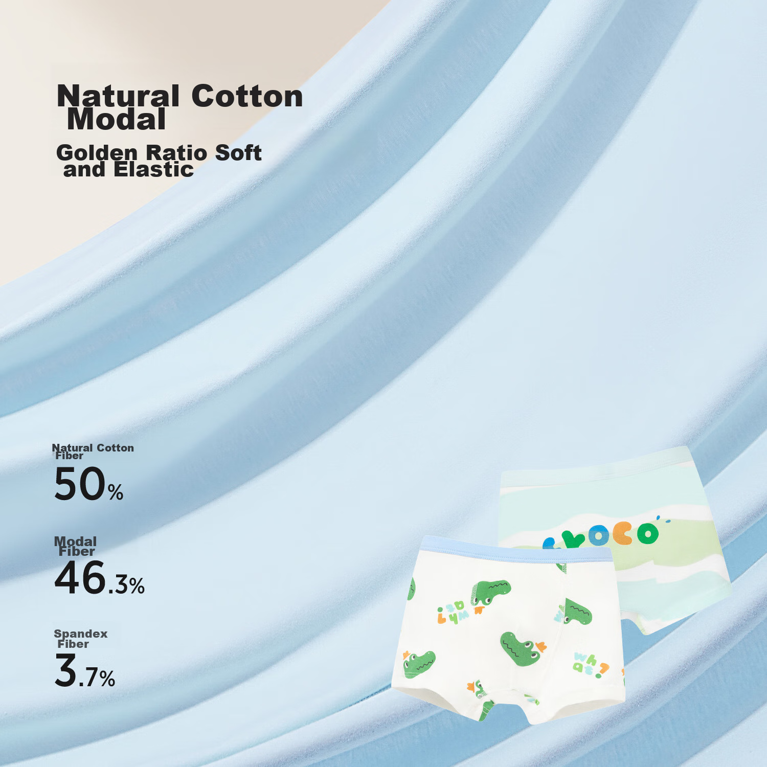 Niduoxiong Boys' Underwear, Modal Cotton Boxer Briefs, Children's Shorts, Infant...