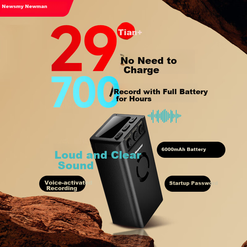 Newsmy Voice Recorder W8 128G Large Capacity 700 Hours Long-lasting Recording 7-...