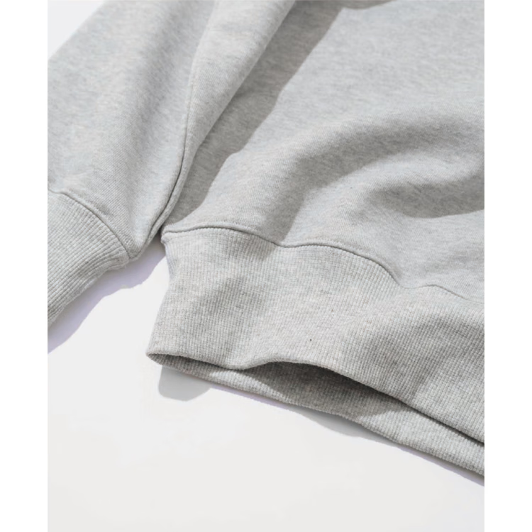 Qijian Couple's Style, Solid Color, Loose Casual, All-Cotton Brushed, Round Neck...