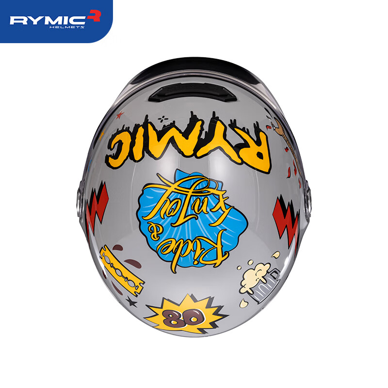 RYMIC Retro Motorcycle Full Face Helmet 3C Certified Unisex Motorbike Riding Hel...