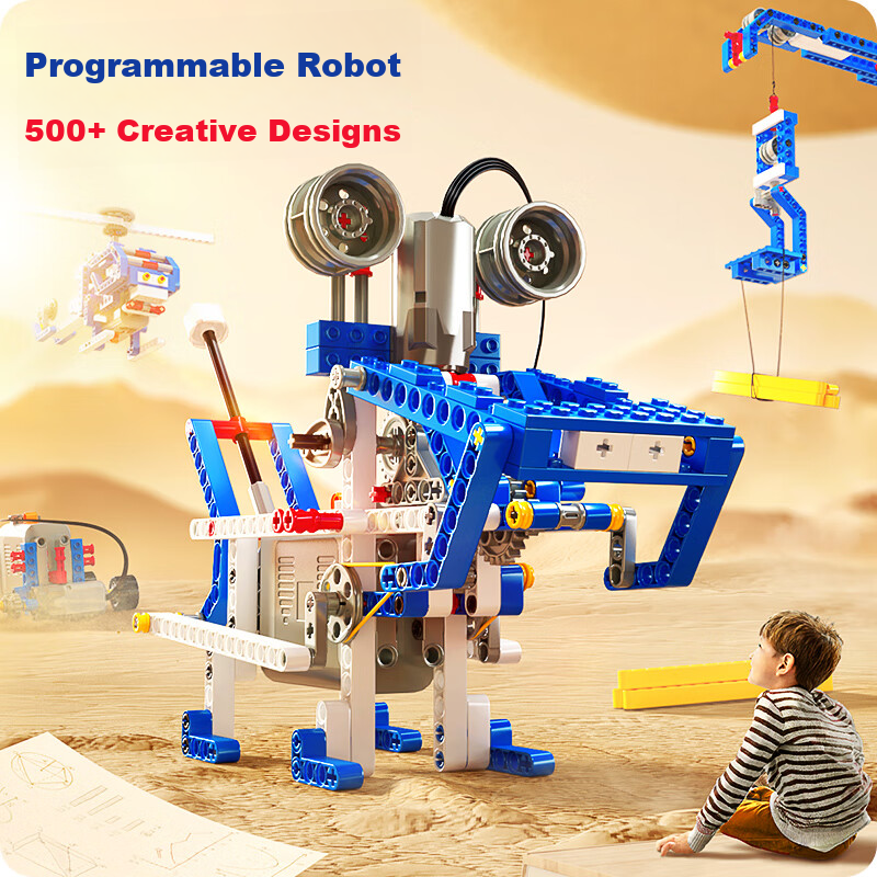 Qiwu Children's Science Experiment Kit, Electric Building Blocks Toy, Programmin...