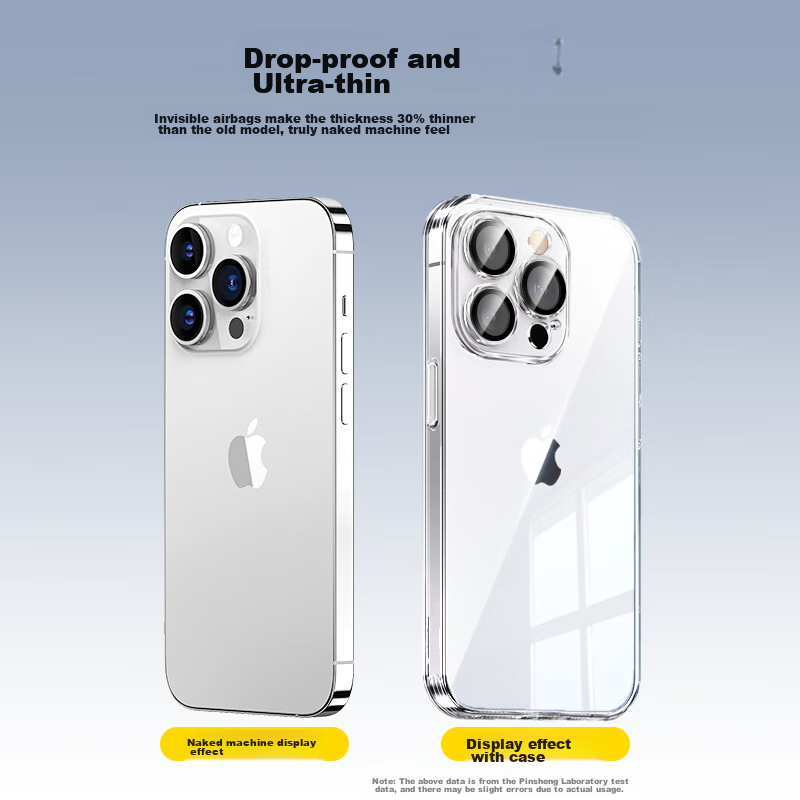 PISEN Ultra-Thin Case for IPhone 15 Pro Max, Transparent Protective Cover with B...