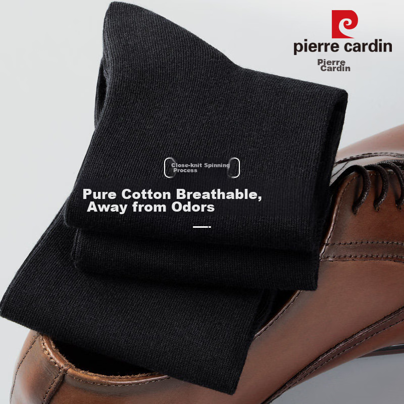 Pierre Cardin Socks for Men, All-Season 100% Pure Cotton, Antibacterial And Odor...