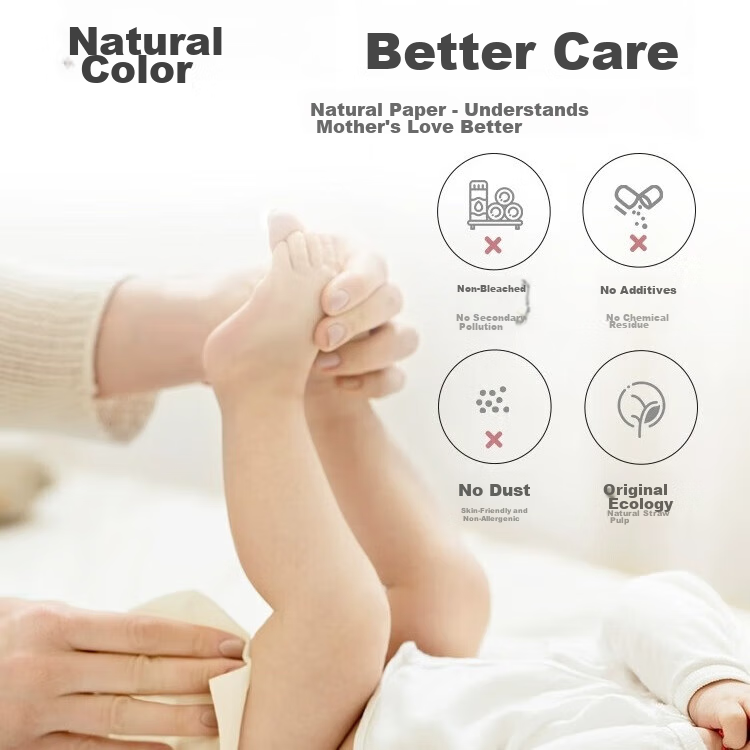 Quanlin Natural Coreless Toilet Paper, 3-Ply 70g*40 Rolls, Whole Box of Flat Toi...