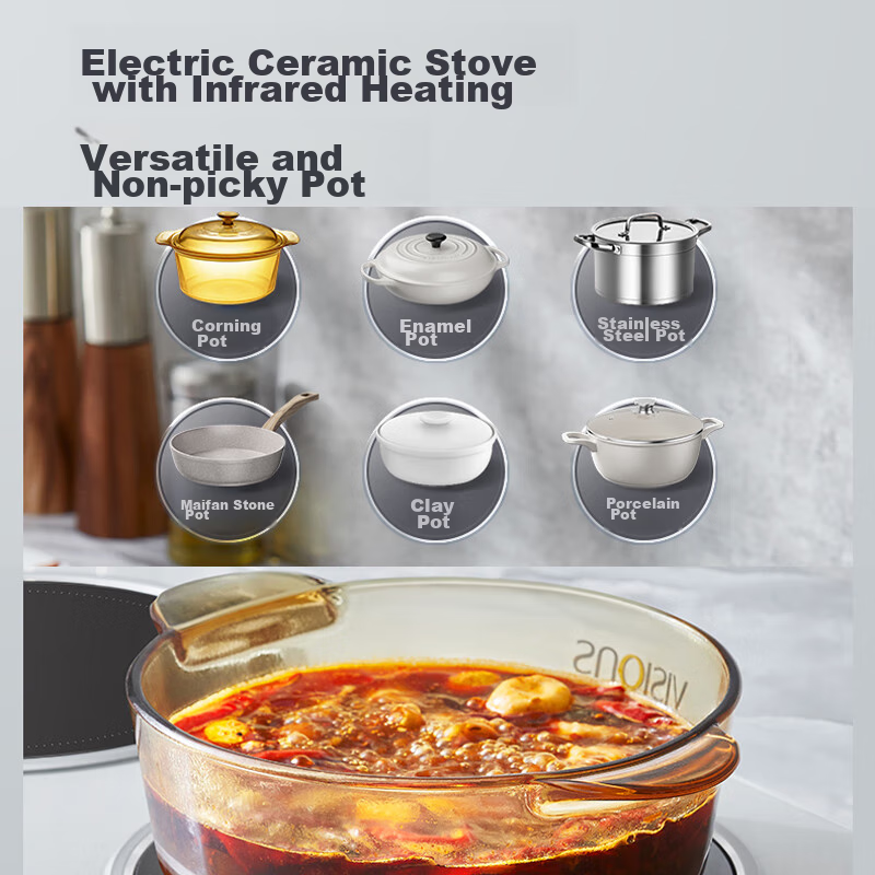 Midea Electromagnetic Cooker, Dual Burner, 3500W, High Power, Left Electric Righ...