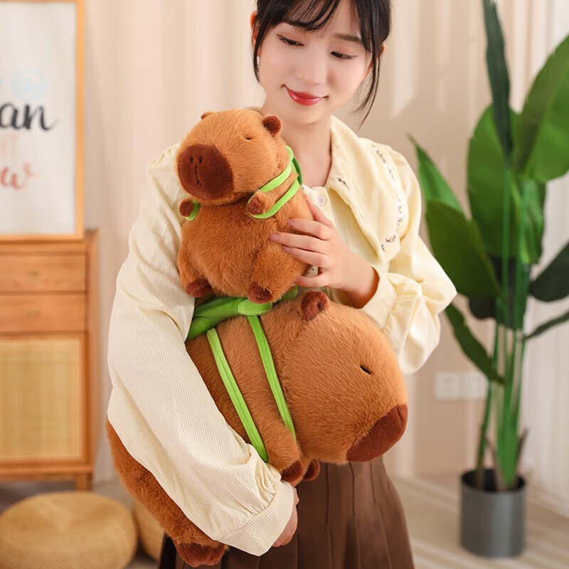Pegi Dingding Capybara Plush Toy Doll Stuffed Animal Pillow, Water Deer, Women's...