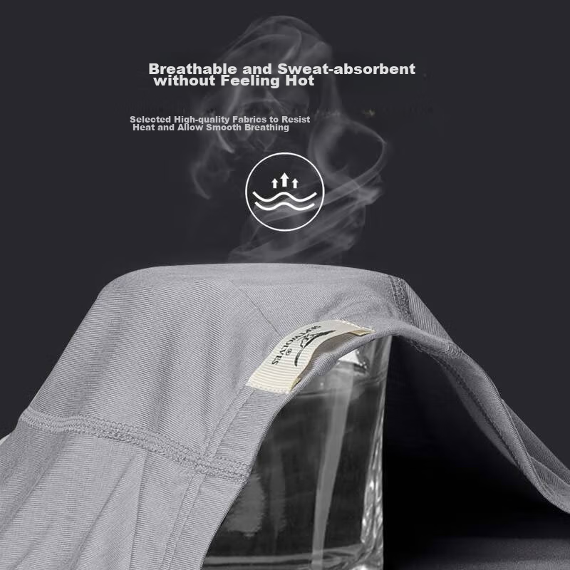 SEPTWOLVES Men's Ice Silk Flat Angle Underwear Breathable Silky Mid-Waist Underp...