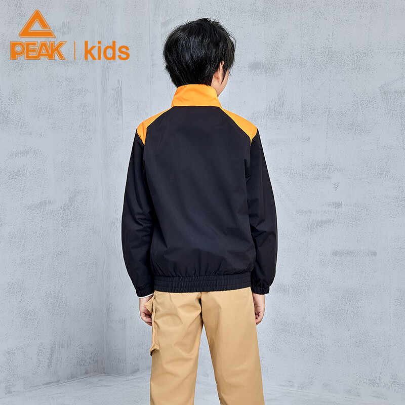 PEAK Kids' Thin Velvet Jacket Boys' Outerwear Big Kids' Sportswear Casual Clothi...