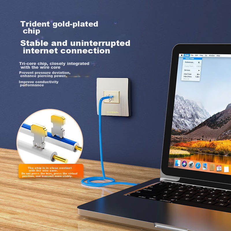 Akihabara (CHOSEAL) Cat6 Unshielded Crystal Head RJ45 10Gbps Engineering-Grade N...