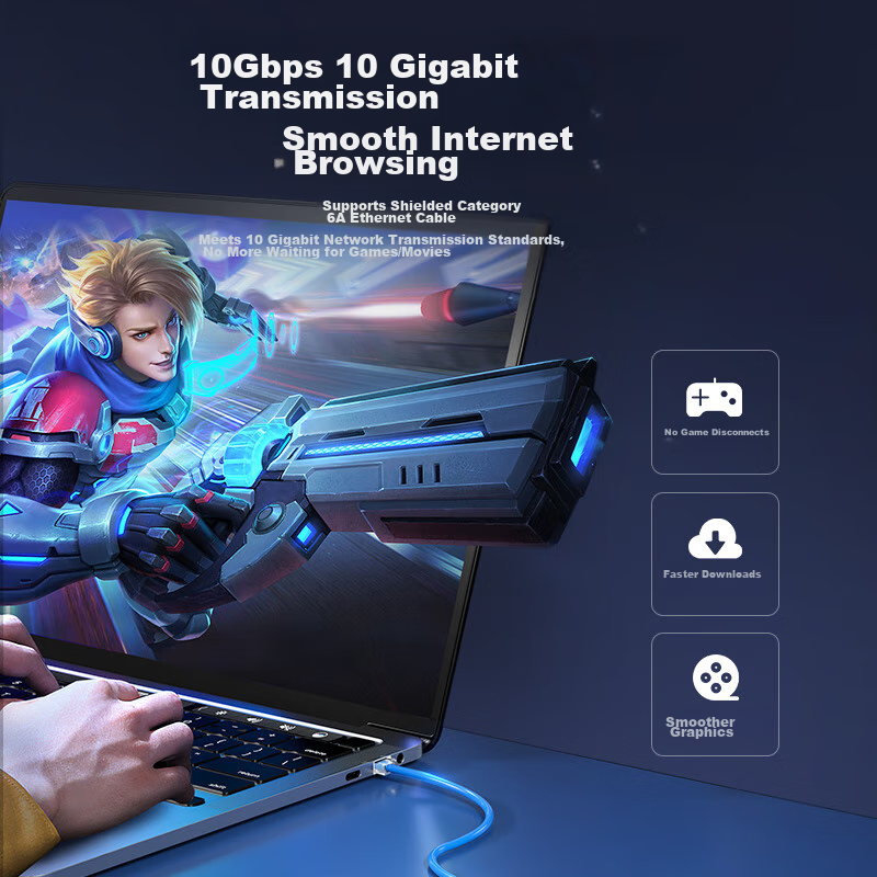 Akihabara (CHOSEAL) Cat6 Unshielded Crystal Head RJ45 10Gbps Engineering-Grade N...