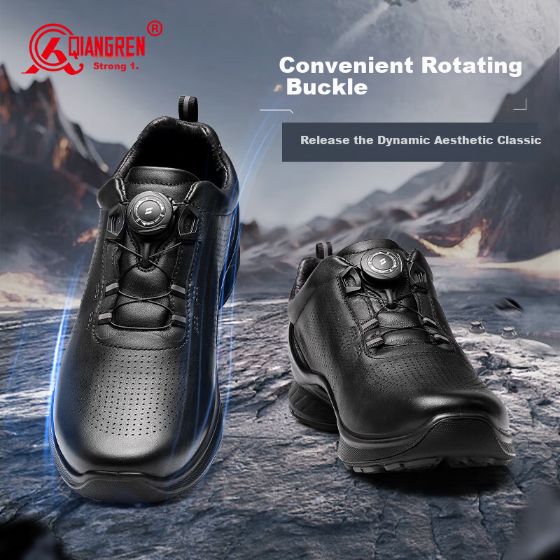 Qiangren Outdoor Sports Casual Leather Shoes, 3515 Top-Grain Cowhide, Commute Tr...