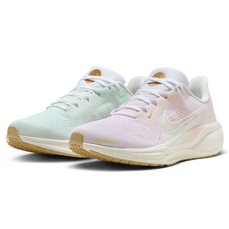 Nike Pegasus 41 Women's Running Shoes, Shock-Absorbing, HM3732-361, Green And Pi...