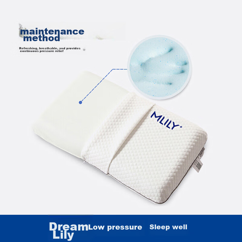 MLILY Slow Rebound Fresh Gel Memory Foam Single Cervical Pillow, Hotel Fresh Bre...