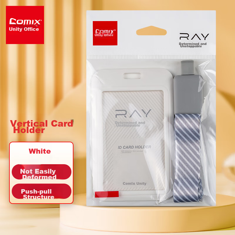 Comix ABS Vertical Tie-Style ID Card Holder, Employee Badge Holder, Bus Card Hol...