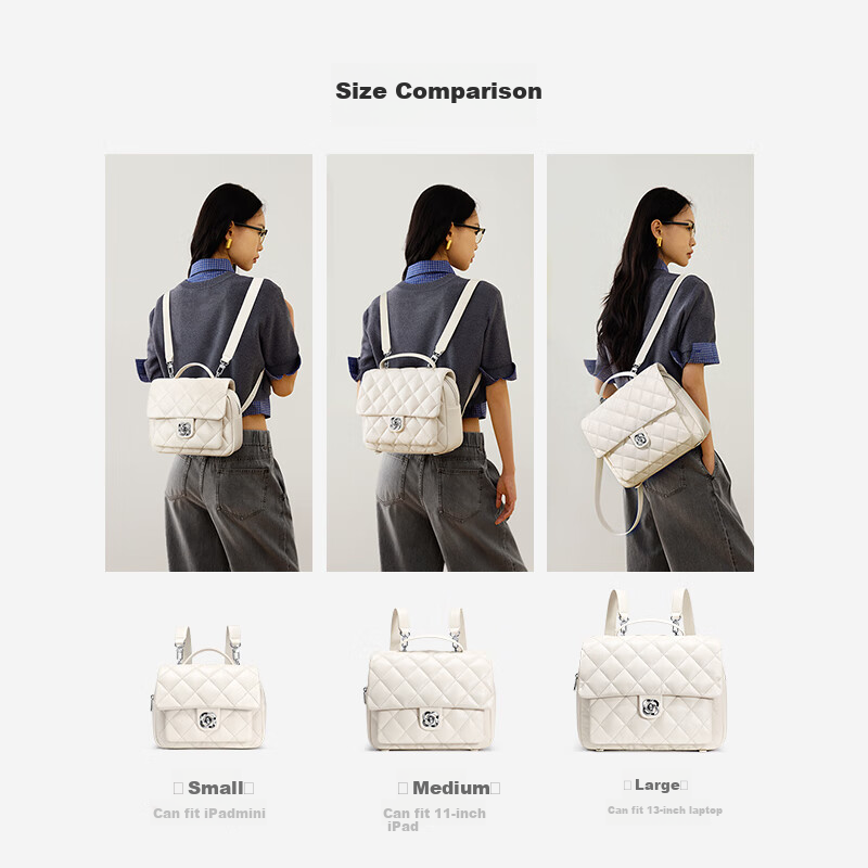 JUST STAR Women's Backpack 2025 New Large Capacity Commuting Travel Backpack Com...