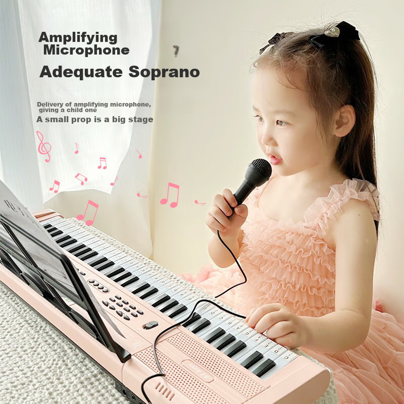 QIAO WA BAO BEI Electronic Keyboard, Children's Mini Piano, 2-Year Baby Toy, Gir...
