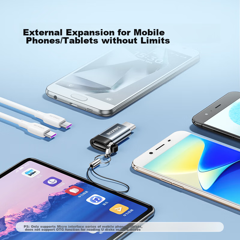 Shanze Micro USB to Type-C Adapter, USB-C Data Charging Cable, Android Converter...