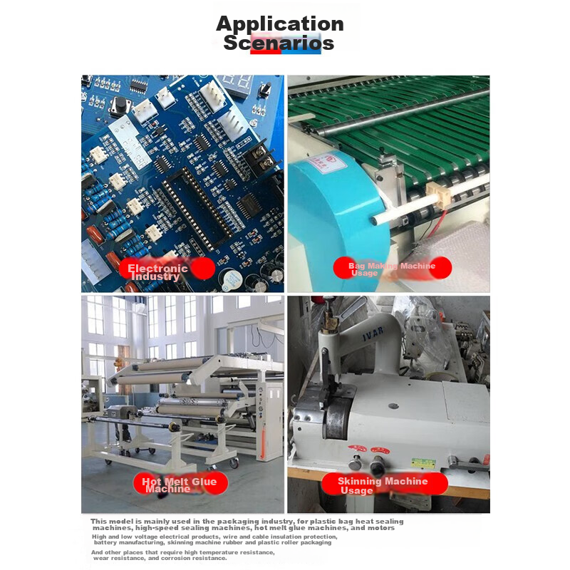 Oumai Teflon Heat-Resistant Tape, Teflon Insulation Tape, High Temperature Resis...