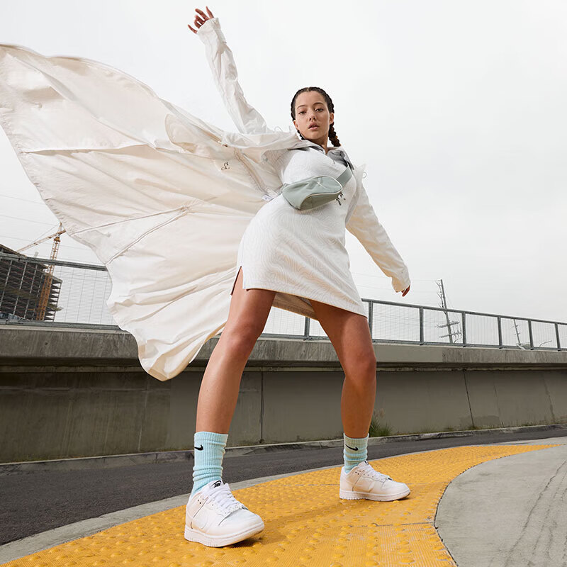 Nike Women's Casual Sneakers, Cushioned DUNK Sports Shoes, FD8683-100, White, Si...