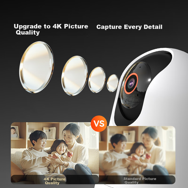 Honor Selected Xiaopai Smart Camera 2, 8MP 4K Ultra-Clear Indoor Home Camera, Re...