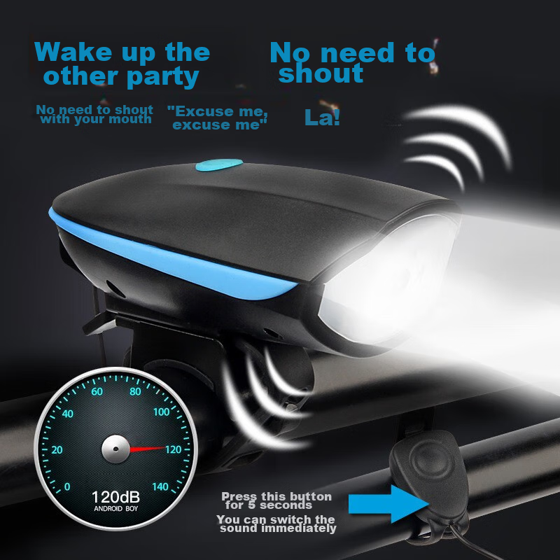 Cavalry Bicycle USB Rechargeable Front Light, High-Intensity Flashlight, Electro...