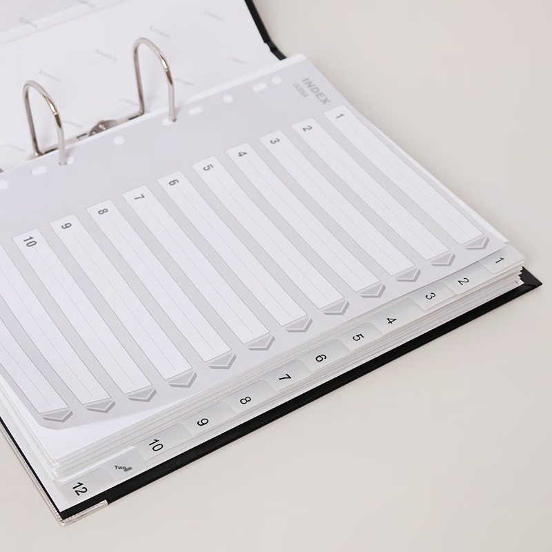 Comix IX894 A4 Easy Classification Page Separator PP Annual Index Paper, 12 Page...