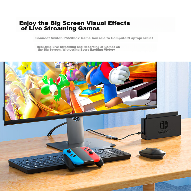 Shanze HDMI Video Capture Card, 4K 60Hz HD Input, for Switch/PS5/NS, Laptops, Sm...