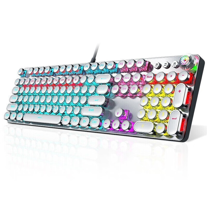 EWEADN TK100 Punk Mechanical Keyboard And Mouse Set, E-Sports Gaming Wired Deskt...