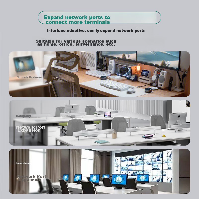 Ruijie 8-Port 100Mbps Unmanaged Lightning-Proof Switch RG-YS08, Full-Speed Data...