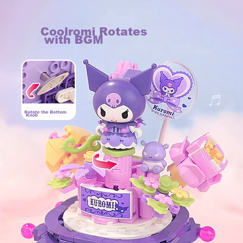 Keeppley Building Block Toy, HelloKitty Children's Birthday Gift, Kuromi Sweet H...