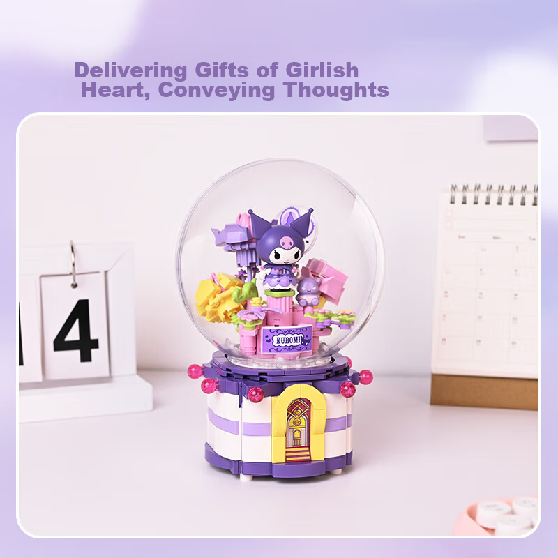 Keeppley Building Block Toy, HelloKitty Children's Birthday Gift, Kuromi Sweet H...