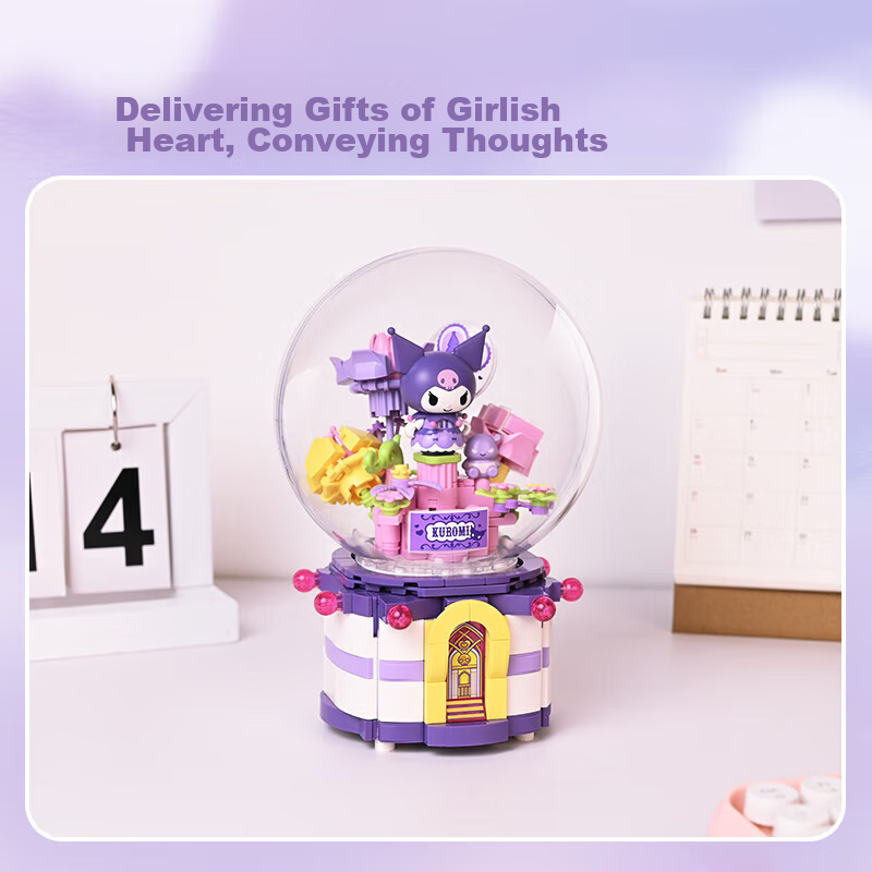 Keeppley Building Block Toy, HelloKitty Children's Birthday Gift, Kuromi Sweet H...